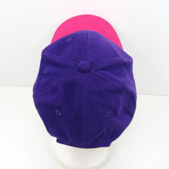 Oriental Crown Embroidered Logo Women's Purple & Pink Adj Strap Back Cap Hat - Picture 5 of 8